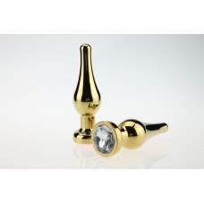 S Size Stainless steel golden Anal plug